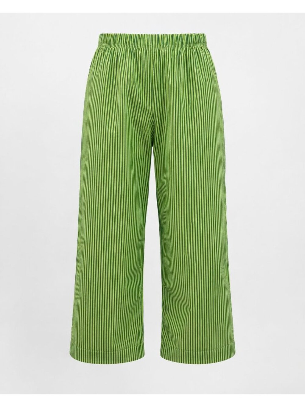 Green Striped Large Drawstring Wide Leg Pants Boho Casual Comfy Lounge Aesthetic